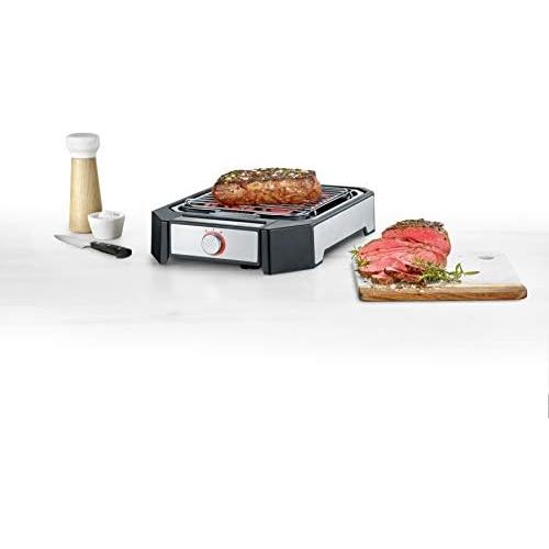  [아마존베스트]Severin PG 8545 Steakboard (2,300 W, Maximum 500 °C, 2 Power Levels, Grill Surface 23 X 25.5 Cm, Black