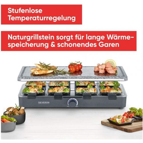  [아마존베스트]Severin Raclette Party Grill with Natural Grill Stone