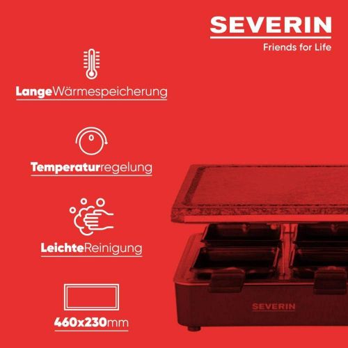  [아마존베스트]Severin Raclette Party Grill with Natural Grill Stone