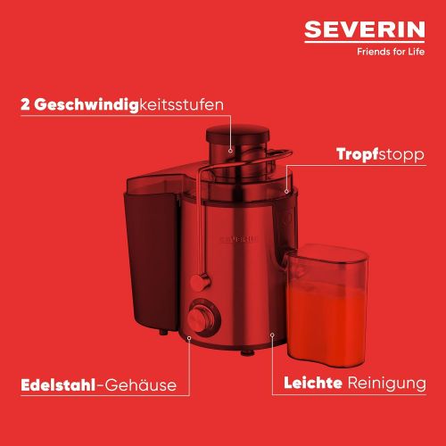  [아마존베스트]Severin ES 3566 Juice Extractor, Stainless steel black