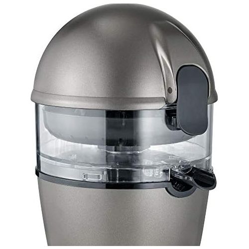  [아마존베스트]SEVERIN Fully automatic citrus juicer, electric juicer for high juice yield directly into the glass, orange press with easy-clean concept, metallic grey / black, CP 3537