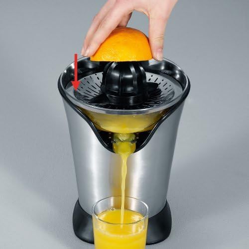  [아마존베스트]Severin CP 3534Citrus Press, Brushed Stainless Steel/Black