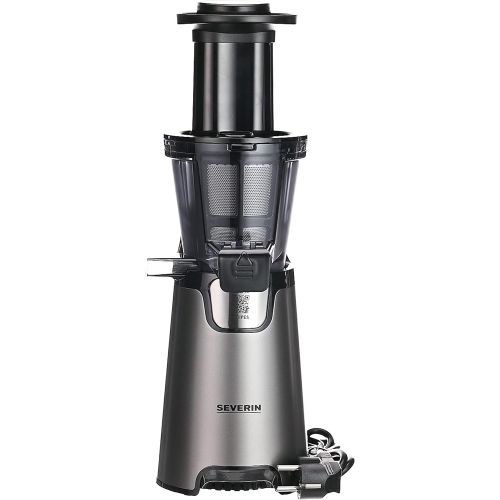  [아마존베스트]SEVERIN ES 3571 Slow Juicer (150 W, Frozen Fruits attachment included) metallic gray / black / stainless steel