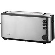 [아마존베스트]SEVERIN AT 2515 automatic toaster (1,000 W, 1 long slot chamber, for up to 2 bread slices) stainless steel / black