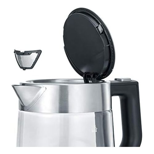  [아마존베스트]Severin WK 3468 Glass Kettle, Black, Stainless Steel