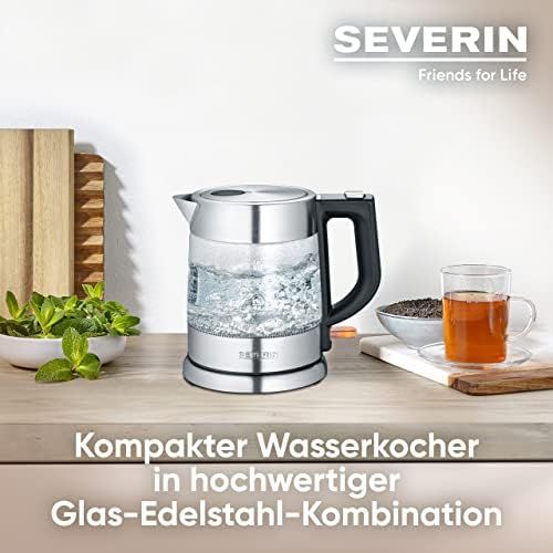  [아마존베스트]Severin WK 3468 Glass Kettle, Black, Stainless Steel