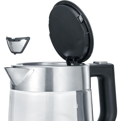  [아마존베스트]Severin WK 3468 Glass Kettle, Black, Stainless Steel