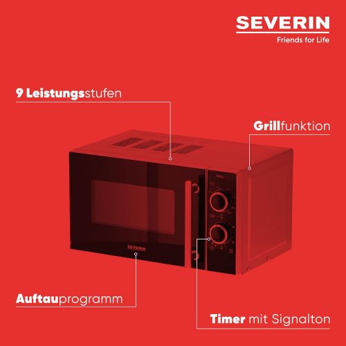  [아마존베스트]SEVERIN Microwave oven with grill function, approx. 20L: approx. 700 W, grill function approx. 900 W., 000