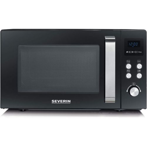  [아마존베스트]SEVERIN MW 7750 2-in-1 Microwave, 800 W with Grill Function, Includes Grill and Turntable, Diameter 24.5 cm, Black