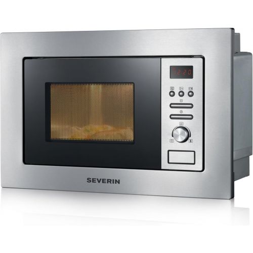  [아마존베스트]Severin MW 7880 microwave / 800 Watt / 20 liter capacity / brushed stainless steel black