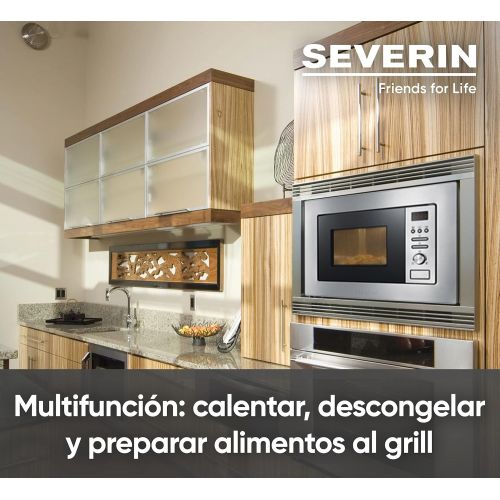  [아마존베스트]Severin MW 7880 microwave / 800 Watt / 20 liter capacity / brushed stainless steel black