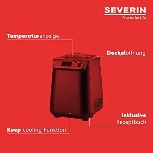  [아마존베스트]Severin EZ 7407 Compact Ice Cream Machine with Compressor, 1.2 Litre Capacity, High-Quality Housing Application, Innovative Yogurt Function, 1.2 Litres, Silver/Brushed Stainless St