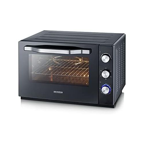  [아마존베스트]-Service-Informationen SEVERIN TO 2066 XXL Baking and Toast Oven, 60 Litre Cooking Space, 2,200 W, Includes Grill Grate, Baking Tray, Rotisserie and Pizza Stone, Black, High Temperature Paint