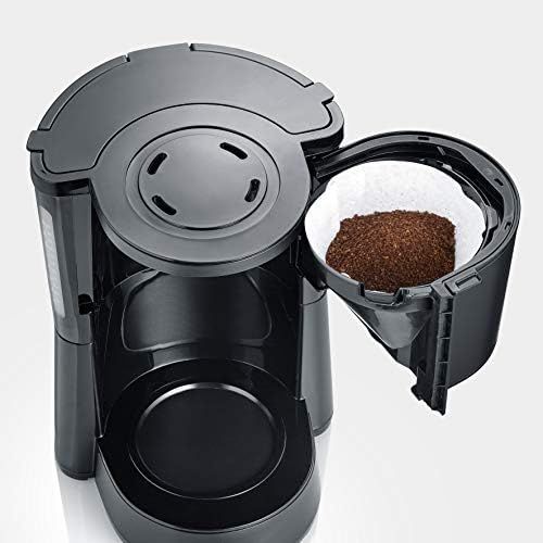  [아마존베스트]SEVERIN KA 9554 Coffee Machine Type 1000 Stainless Steel 1.25 Litres Matte Black
