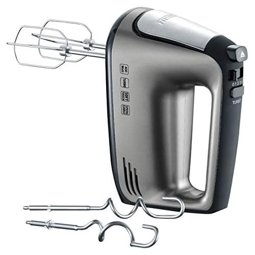  SEVERIN 3420 000 WK 3420 kettle, 2200, 1.7 litres, glass/stainless steel brushed/black and hand mixer with spiral cable, approx. 400 W, HM 3832, silver/black