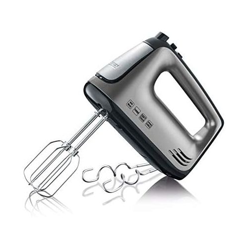  SEVERIN 3420 000 WK 3420 kettle, 2200, 1.7 litres, glass/stainless steel brushed/black and hand mixer with spiral cable, approx. 400 W, HM 3832, silver/black