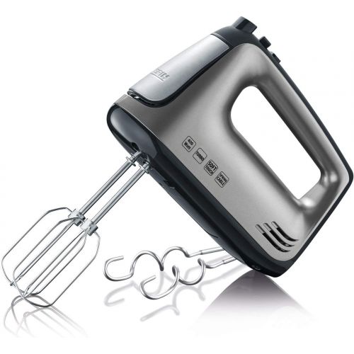  SEVERIN 3420 000 WK 3420 kettle, 2200, 1.7 litres, glass/stainless steel brushed/black and hand mixer with spiral cable, approx. 400 W, HM 3832, silver/black