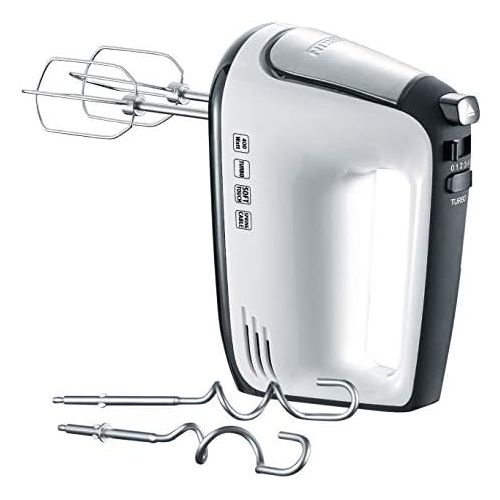  SEVERIN Hand Mixer with Spiral Cable, Approx. 400 W, HM 3830, 28.5, Stainless steel / white