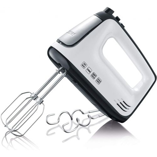  SEVERIN Hand Mixer with Spiral Cable, Approx. 400 W, HM 3830, 28.5, Stainless steel / white