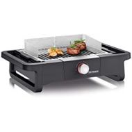 SEVERIN Style Evo PG 8123 Electric Grill for Indoor and Outdoor Use, Table Grill with Quick Grill Start up to 350 °C, Balcony Grill with Optimal Heat Distribution Black