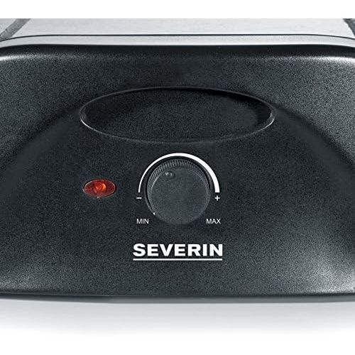  SEVERIN Raclette grill with natural grill stone and cast plate, approx. 1,400 W, incl. 8 pans, RG 9645