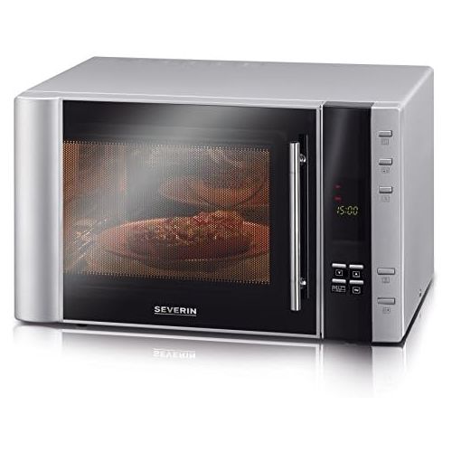  [아마존베스트]SEVERIN MW 7825 Microwave 900 W 30 L Hot Air Function Grill Silver