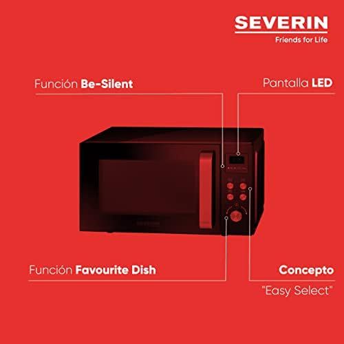  [아마존베스트]SEVERIN MW 7750 2-in-1 Microwave, 800 W with Grill Function, Includes Grill and Turntable, Diameter 24.5 cm, Black
