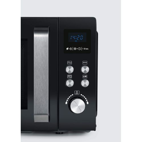  [아마존베스트]SEVERIN MW 7750 2-in-1 Microwave, 800 W with Grill Function, Includes Grill and Turntable, Diameter 24.5 cm, Black