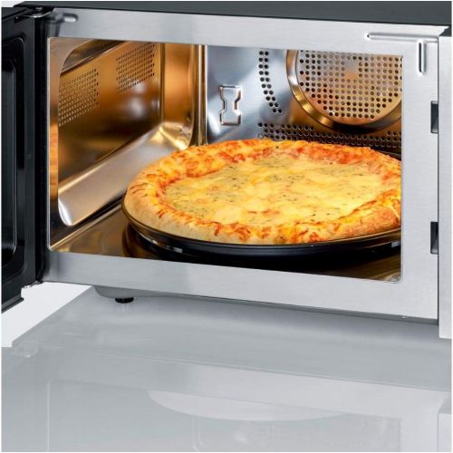  [아마존베스트]SEVERIN MW 7759 4-in-1 Microwave with Double Grill, Mini Oven with Pizza Express Function, Microwave with Grill and Hot Air Function up to 230 °C, Stainless Steel / Matte Black