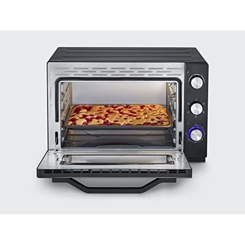  [아마존베스트]SEVERIN TO 2066 XXL Baking and Toast Oven, 60 Litre Cooking Space, 2,200 W, Includes Grill Grate, Baking Tray, Rotisserie and Pizza Stone, Black, High Temperature Paint