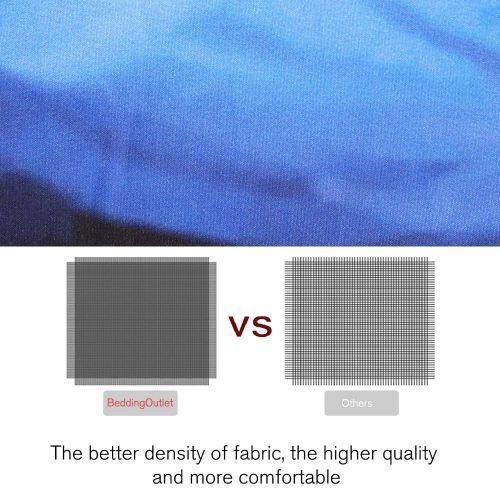  SEWCOLORS Best Quality - Bedding Sets - Flame Skull Bedding Set 3D Print Gothic Duvet Cover Blue Bedclothes Fashion Home Textiles for Boys Size AU Single