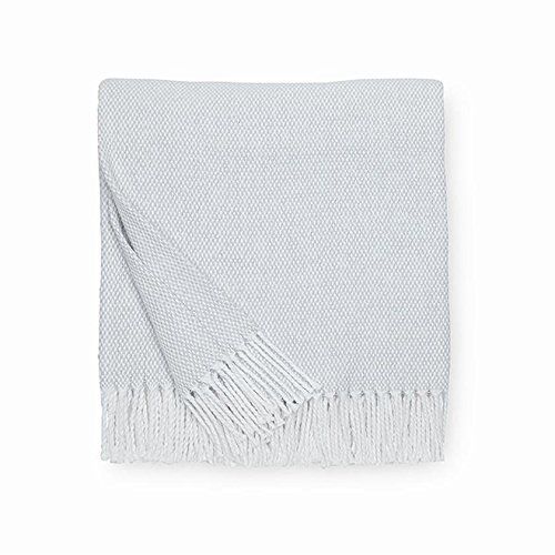  Sferra Terzo Throw - 100% Brushed Cotton - NavyWhite (NavyWhite)