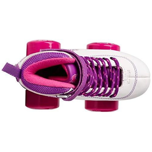  SFR Vision II Rollschuhe Disco Roller Kinder weiss-pink-Purple Madchen