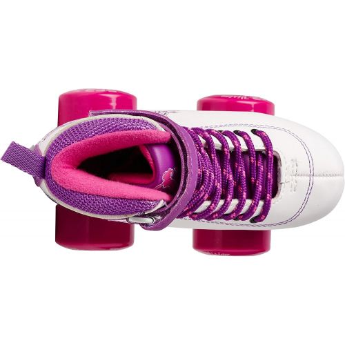  SFR Vision II Rollschuhe Disco Roller Kinder weiss-pink-Purple Madchen