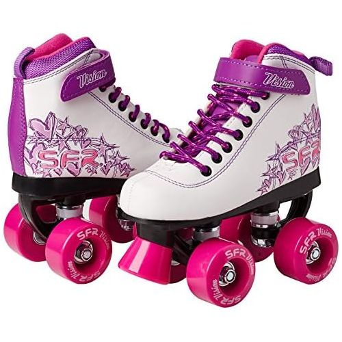  SFR Vision II Disco Roller Skates White/Pink/Purple for Girls