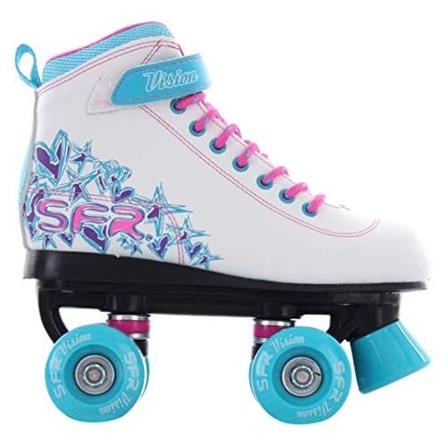  SFR Vision II Disco Roller Skates Childrens White/Blue/Pink