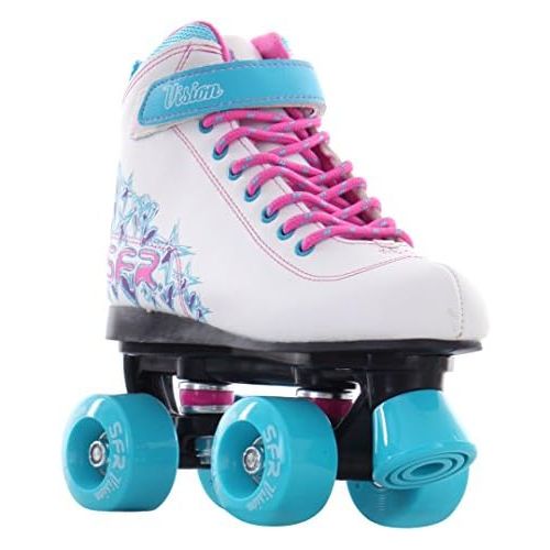  SFR Vision II Disco Roller Skates Childrens White/Blue/Pink