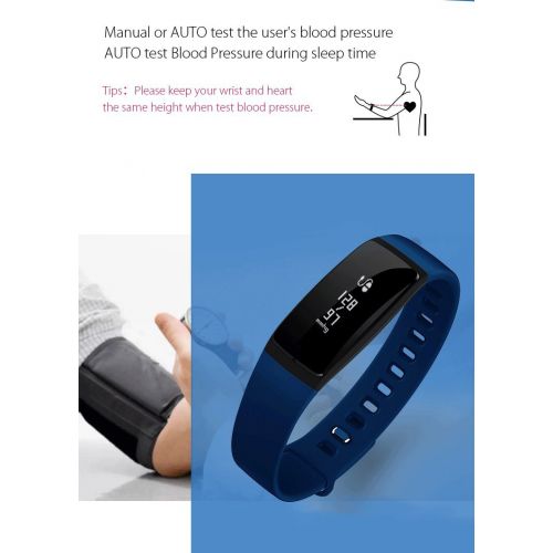  SFTRANS Fitness Tracker, Bluetooth 4.0 Waterproof Smart Bracelet with 0.87Touch Panel, Blood Pressure & Heart Rate Monitor, Pedometer, Sport Activity Tracker for iPhone Xs max/Xs/X/8/7, Sa
