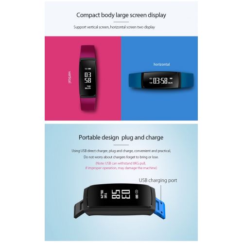  SFTRANS Fitness Tracker, Bluetooth 4.0 Waterproof Smart Bracelet with 0.87Touch Panel, Blood Pressure & Heart Rate Monitor, Pedometer, Sport Activity Tracker for iPhone Xs max/Xs/X/8/7, Sa