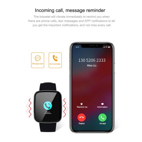  SFTRANS Smart Watch,Bluetooth 4.0 Waterproof Smart Bracelet with 1.3Color IPS Screen,Heart Rate Monitor, Pedometer, Sport Activity Fitness Tracker for iPhone Xs max/XS/XR/X/8/7/6,Ipad,Sams