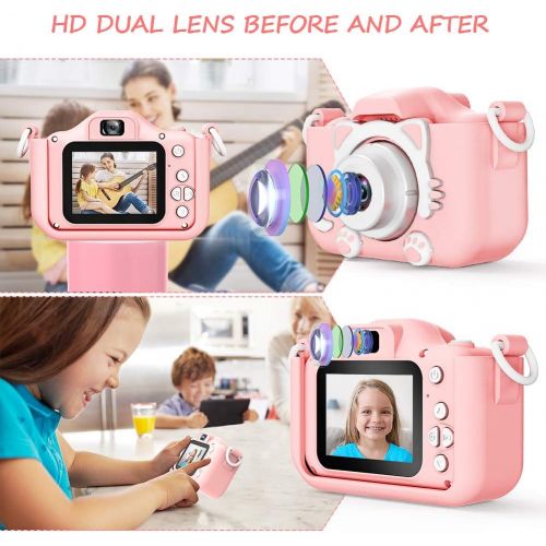  SGAINUL Kids Camera for Girls/Boys, 3-9 Year Old Toys for Girls/Boys, Christmas Birthday Gift for Age 6-9 Girls/Boys Kids Digital Dual Camera, Selfie Camera for Kids, 32GB Memory Card