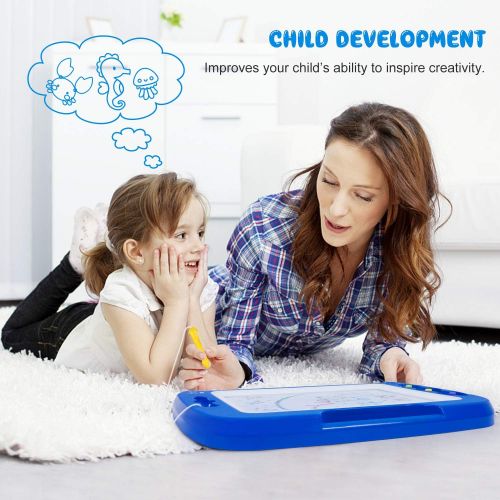  [아마존 핫딜]  [아마존핫딜]SGILE Magnetic Drawing Board Toy for Kids, Large Doodle Board Writing Painting Sketch Pad, Blue