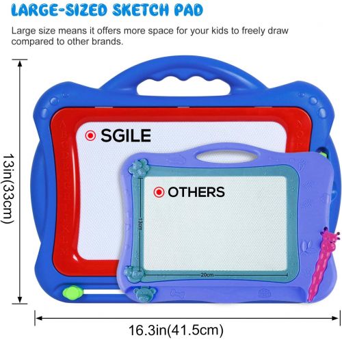  [아마존핫딜][아마존 핫딜] SGILE Magnetic Drawing Board, Doodle Board Drawing Writing Sketching Pad for Toddlers Kids, Blue