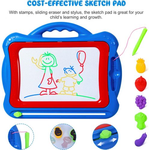  [아마존핫딜][아마존 핫딜] SGILE Magnetic Drawing Board, Doodle Board Drawing Writing Sketching Pad for Toddlers Kids, Blue