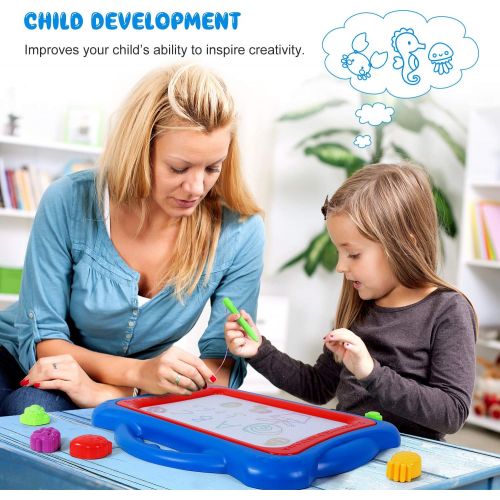  [아마존핫딜][아마존 핫딜] SGILE Magnetic Drawing Board, Doodle Board Drawing Writing Sketching Pad for Toddlers Kids, Blue