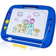 [아마존베스트]SGILE Magnetic Drawing Board Toy for Kids, Large Doodle Board Writing Painting Sketch Pad, Blue