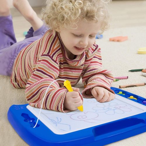  [아마존베스트]SGILE Magnetic Drawing Board Toy for Kids, Large Doodle Board Writing Painting Sketch Pad, Blue