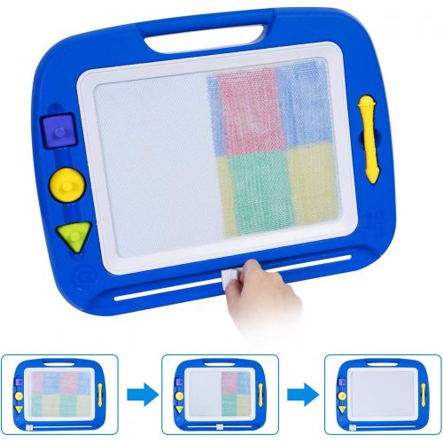  [아마존베스트]SGILE Magnetic Drawing Board Toy for Kids, Large Doodle Board Writing Painting Sketch Pad, Blue