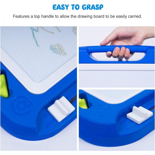  [아마존베스트]SGILE Magnetic Drawing Board Toy for Kids, Large Doodle Board Writing Painting Sketch Pad, Blue