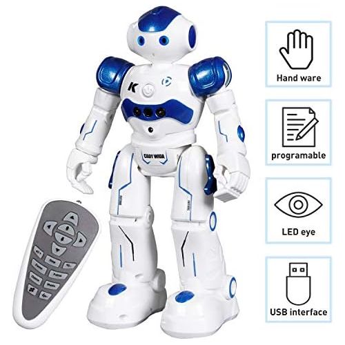  [아마존베스트]SGILE RC Robot Toy, Programmable Intelligent Walk Sing Dance Robot for Kids Gift Present, Blue